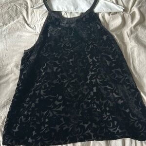 Brixton ivy black lined shell halter neck top. Medium.